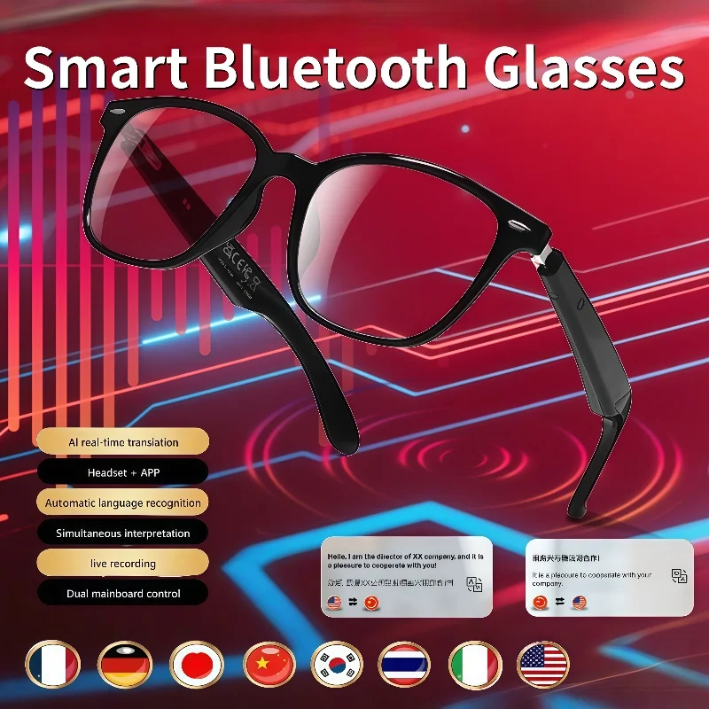 

Умные очки GT-35: беспроводные Bluetooth-очки с ИИ, встроенным микрофоном, динамиками, сенсорным и голосовым управлением для мужчин и женщин