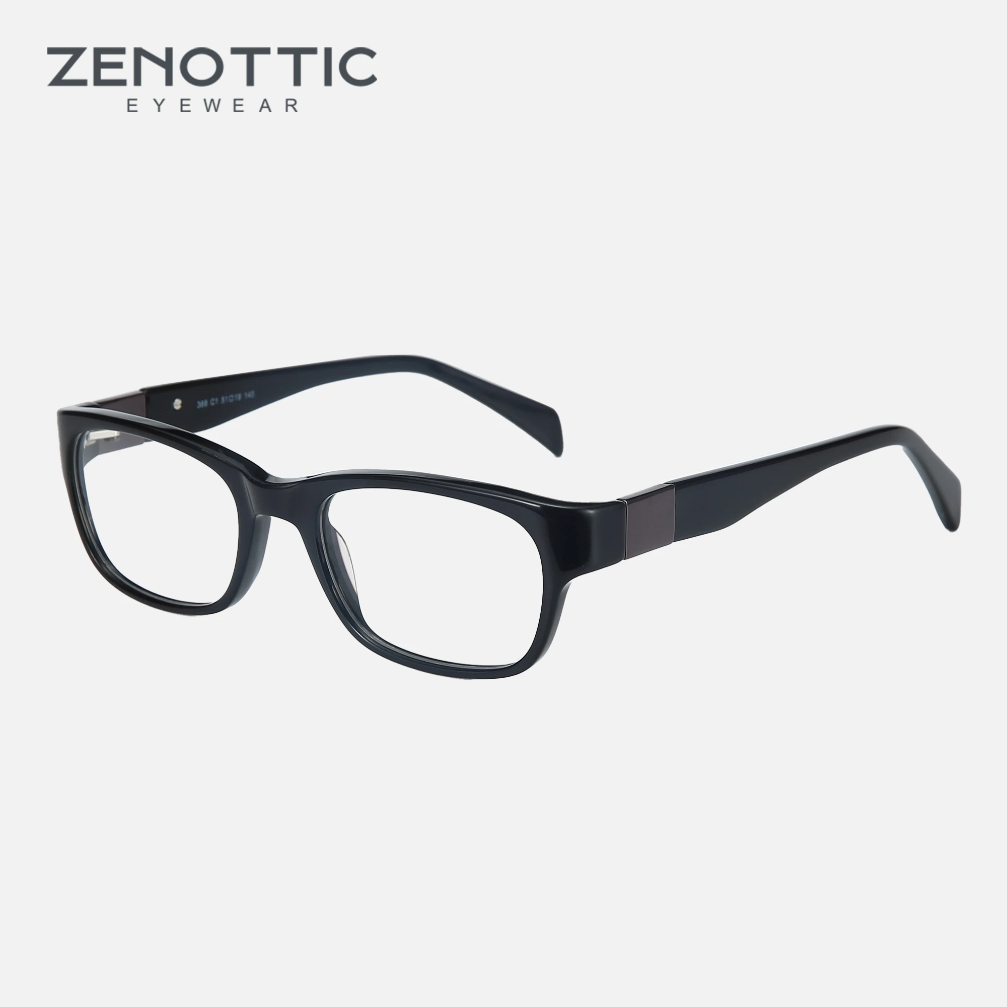 

ZENOTTIC Retro Small Rectangle Acetate Optical Glasses Frame for Unsiex Non-Prescription Eyewear Clear Lens Eyeglasses 368