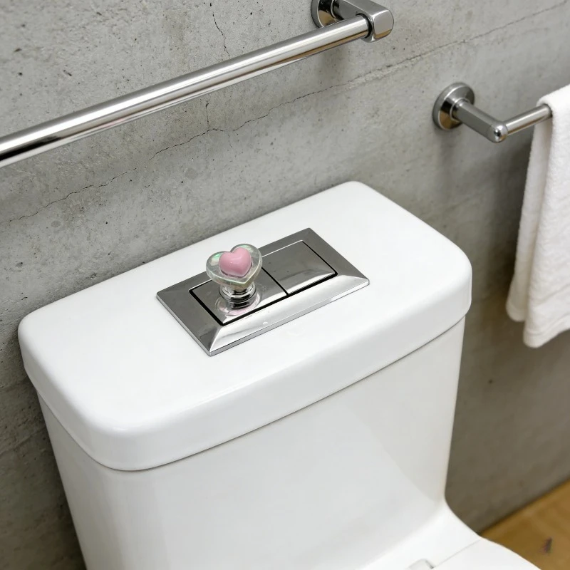 

Colorful Heart-Shaped Toilet Flush Button Presser Bathroom Flush Switch Assist Device Ideal for Women with Manicured Long Nails