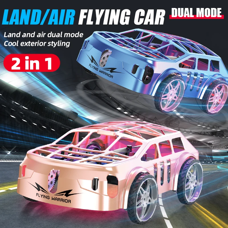 Rc Flying Car Drone 2 In1 Dual Mode Racing Cars Driving Air Land Drone 2.4G Remote Control Helicopter Plane Christmas Gifts Toys