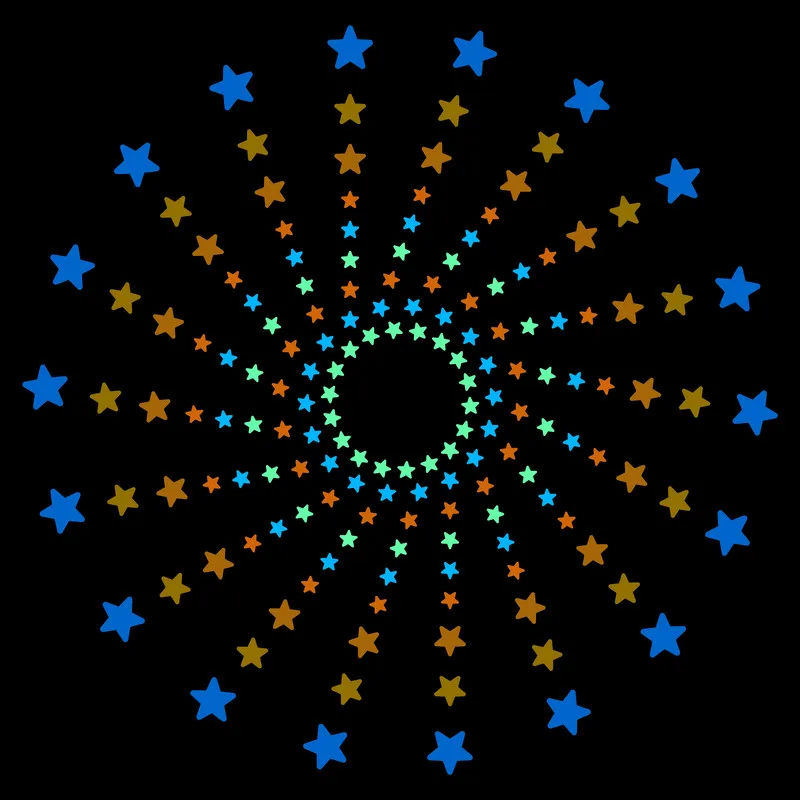 100pcs Glow in the Dark Stars Stickers for Kids Room Wall Ceiling Decor Scrapbook Telephone Switch Button Phone Car Star Sticker image 4