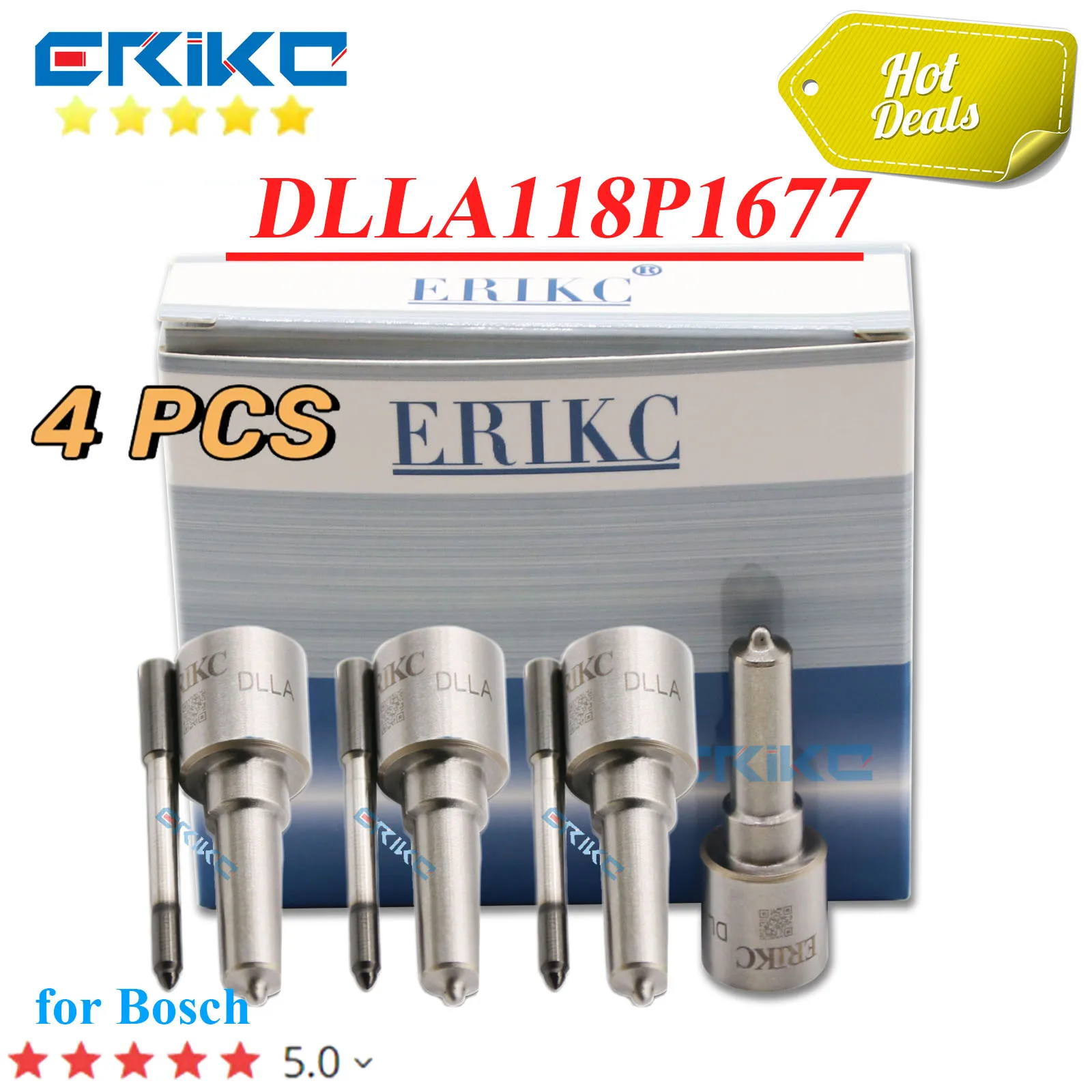 4PC DLLA118P1677 Injector Nozzle Diffuser Nozzle 0433172027 Diesel Spare Parts DLLA 118P 1677 for Bosch 0445120112