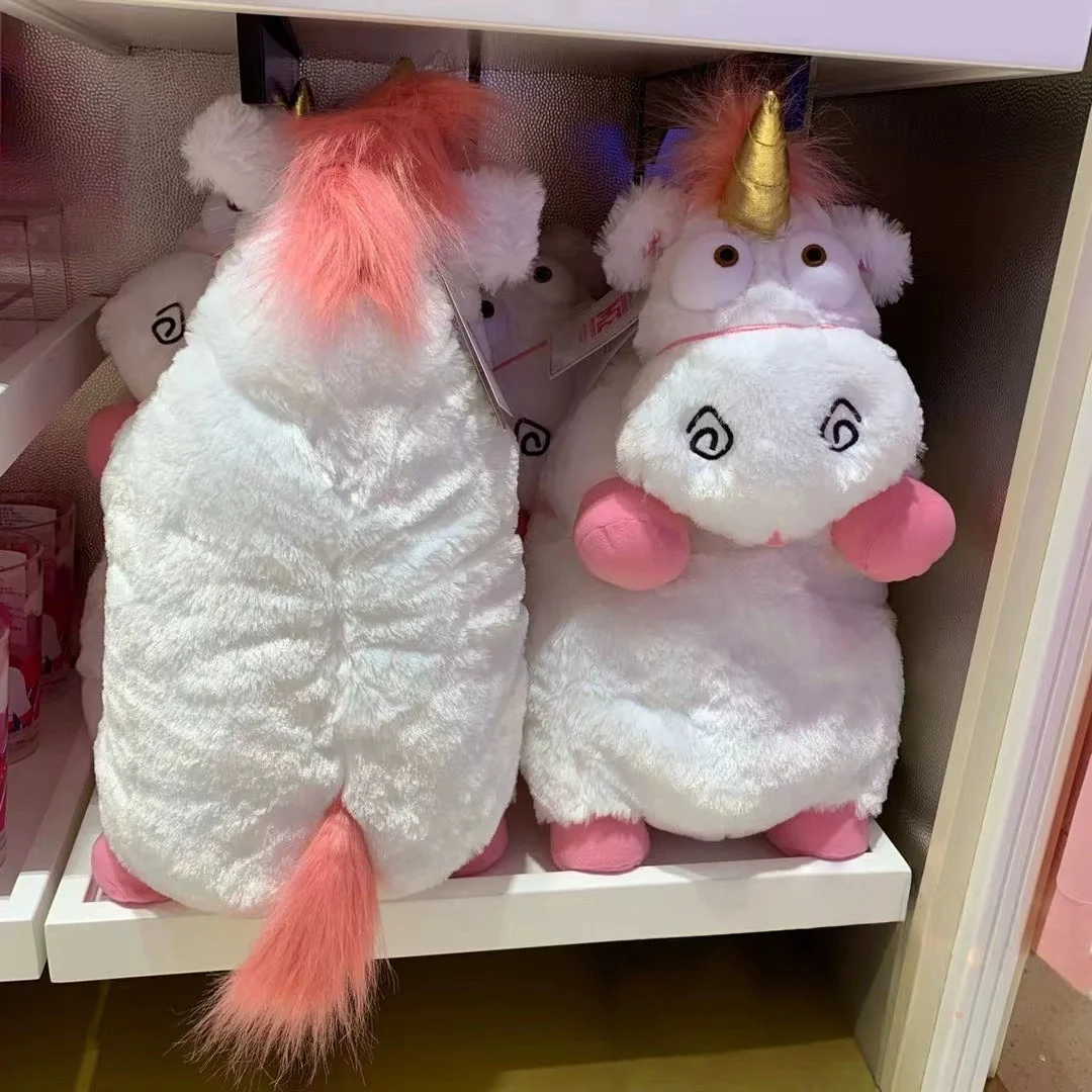Universal Studios' Original Cute White Unicorn Plush Toy, a Children's Birthday Gift and Souvenir