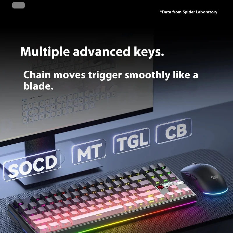 

AULA F87 Pro V2 Беспроводная игровая механическая клавиатура с тремя режимами, длительный срок службы, двойной 8k, крутая RGB, офисная клавиатура для киберспорта, подарок для мальчиков и геймеров