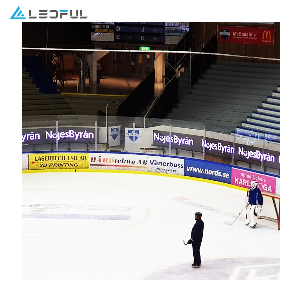 Outdoor Screen Advertising Soccer Field P10 Stadium Ribbon LED Display Screen For Sport Field