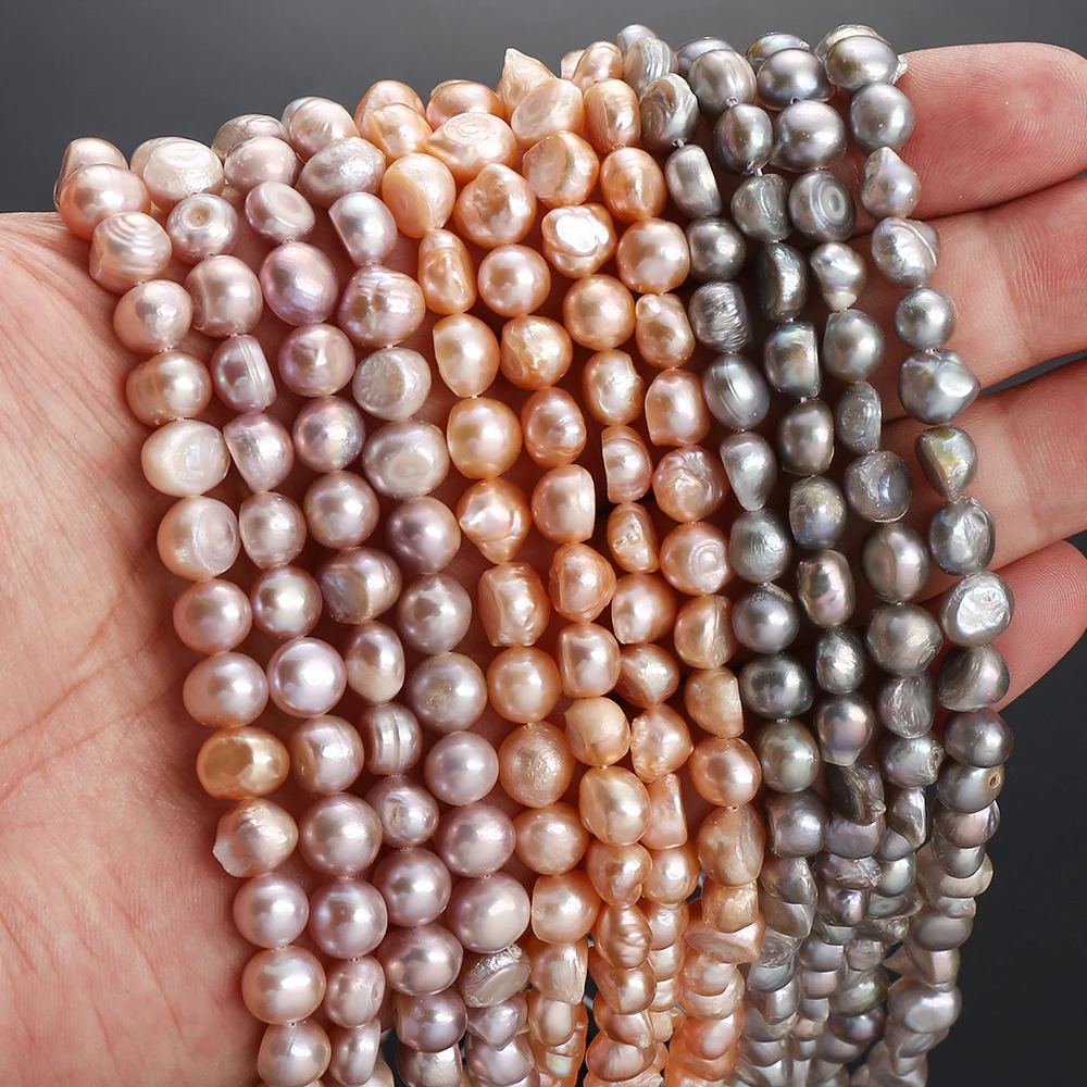 Natural Freshwater Pearl Beads Two-Sided Light High Quality Loose Beads for Jewelry Making DIY Necklace Bracelet Earring 13”