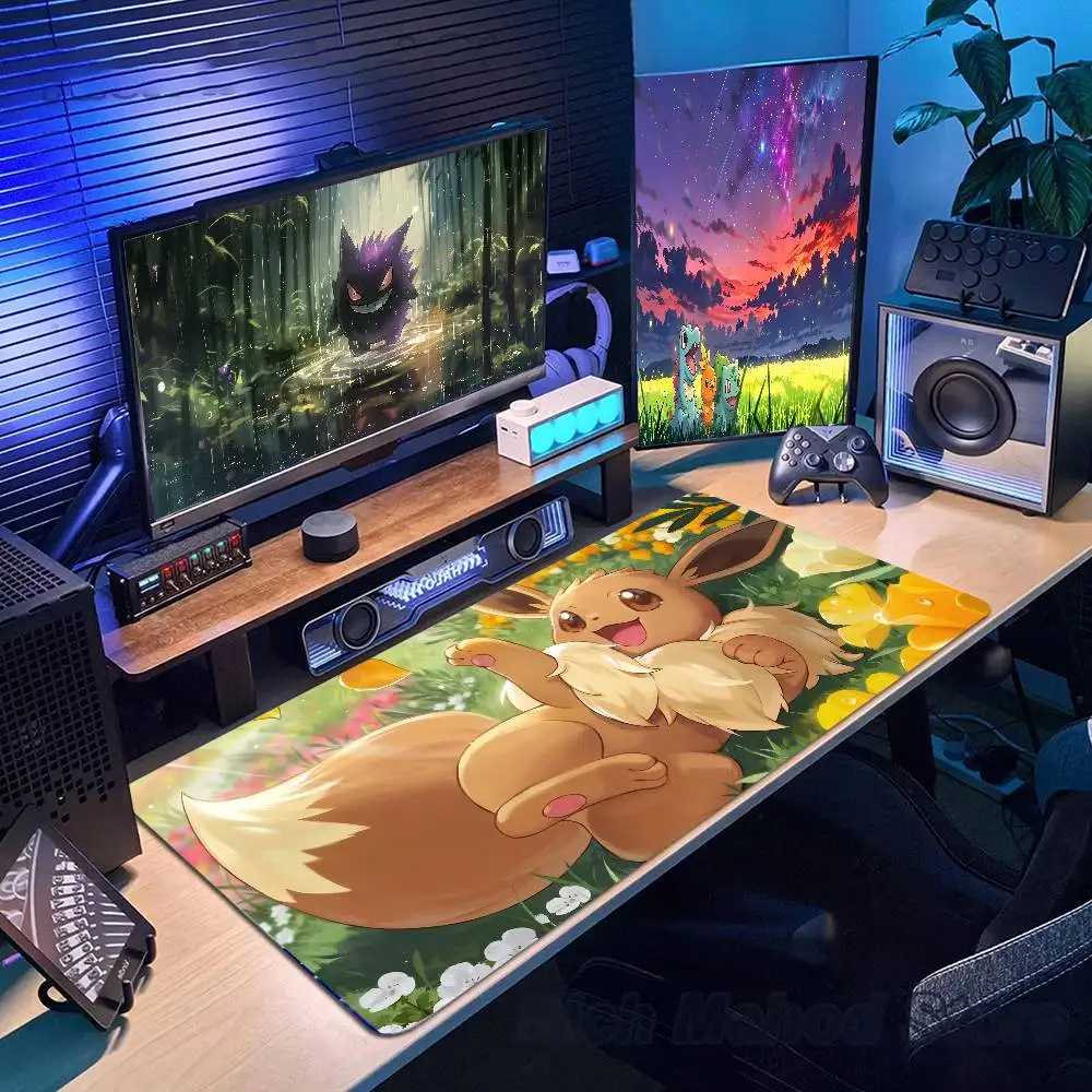 Pokemon Large Rubber Mouse Pad Gaming Keyboard Desk Mat Anti Slip Anime Laptop PC Mousepad Kawaii