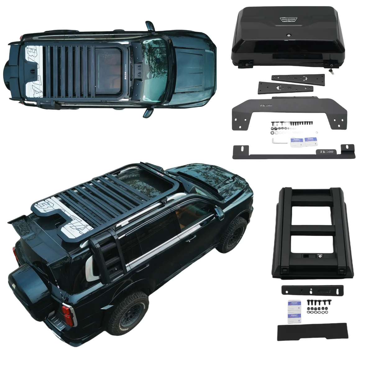 YUHANG CAR ROOF RACK ROOF PLATFORM SIDE LADDER SIDE CARRIER BOX for TANK 500