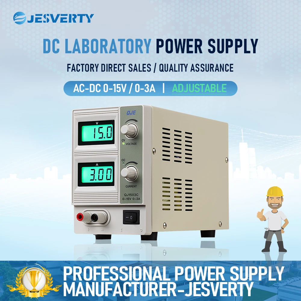 QJ1503C 450W Single Output Adjustable Benchtop Power Supply 0-150V 0-3A Switching DC Regulated with Adjustment Knob