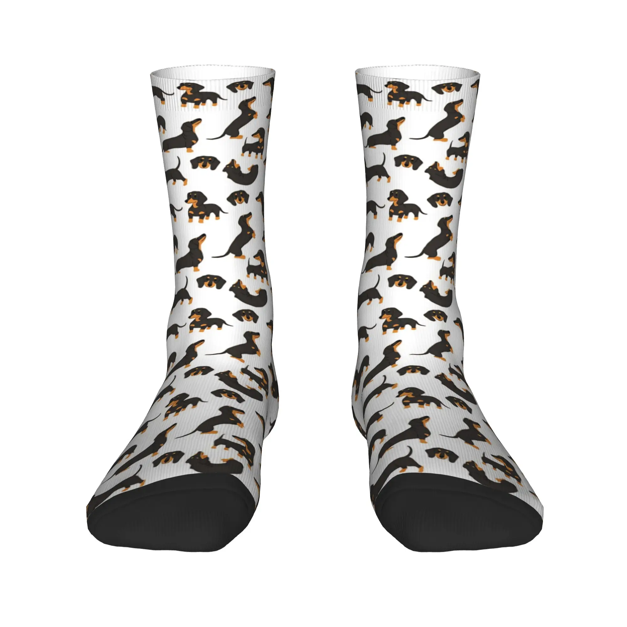 Cute Dachshund Dogs Stockings  Funny Socks Couple Warm Soft Socks Autumn Skateboard Pattern Non-Slip Socks Gift