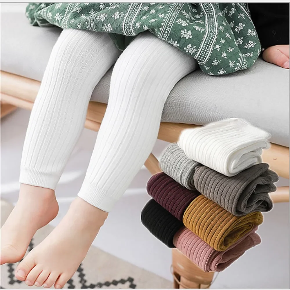 Baby Tights Pure Color 2024 autumn/winter Toddler Pantyhose Girls Baby long Stockings Big pp Tights Kids Leggings