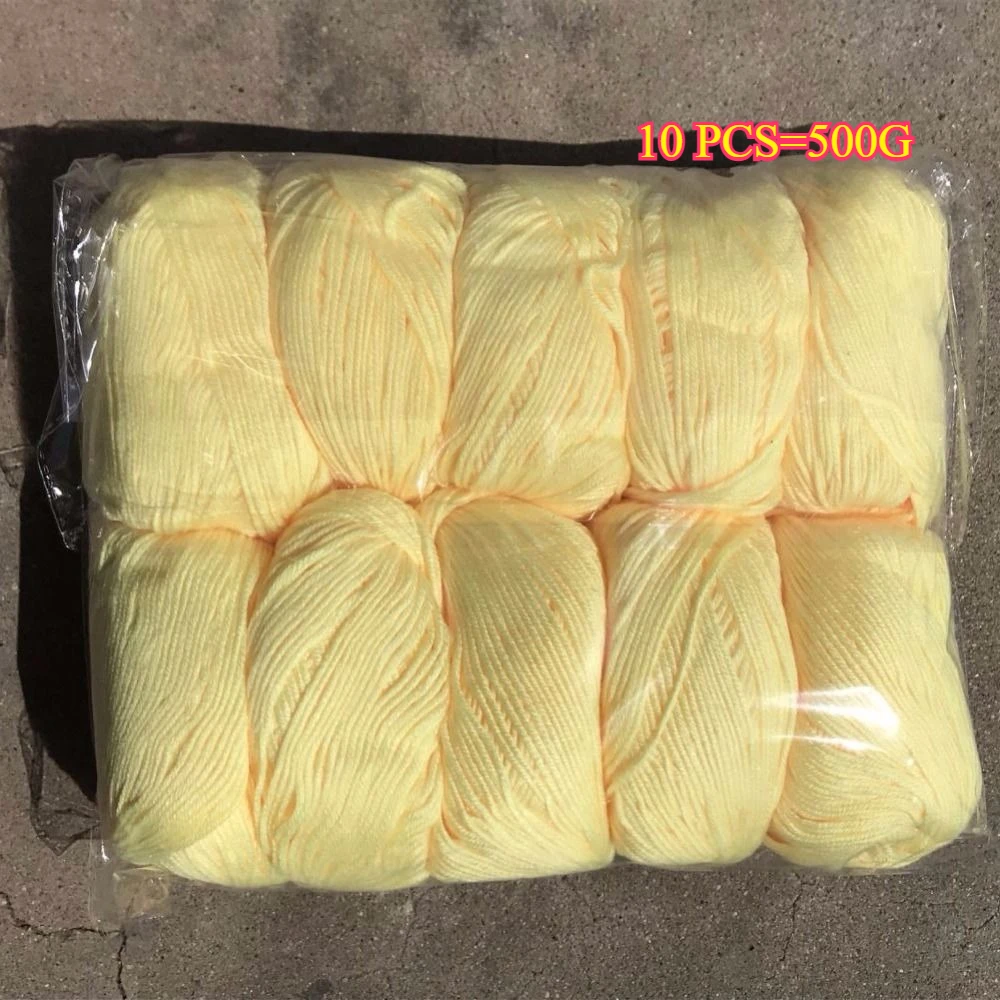 10PCS 500g Knitting Crochet Yarn Milk Cotton Yarn For Handmade Craft Sweater Hat Doll Wool Thread Summer Soft Weaving Yarn Ball