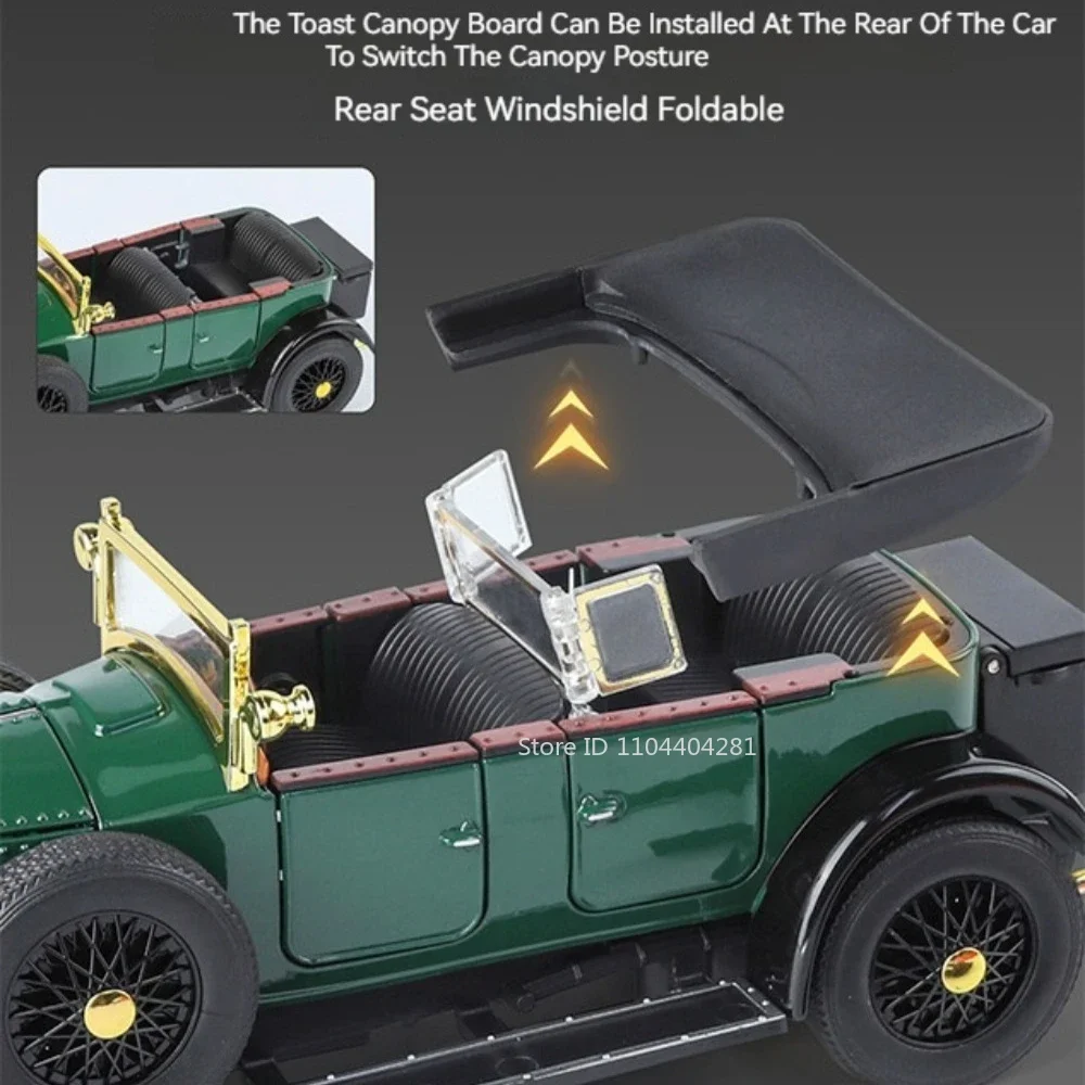 1:24 فانتوم 300SL سبيكة دييكاست سيارة عتيقة نموذج مصغر اللعب ضوء الصوت التراجع الأبواب فتح حلية الاطفال مهرجان هدية