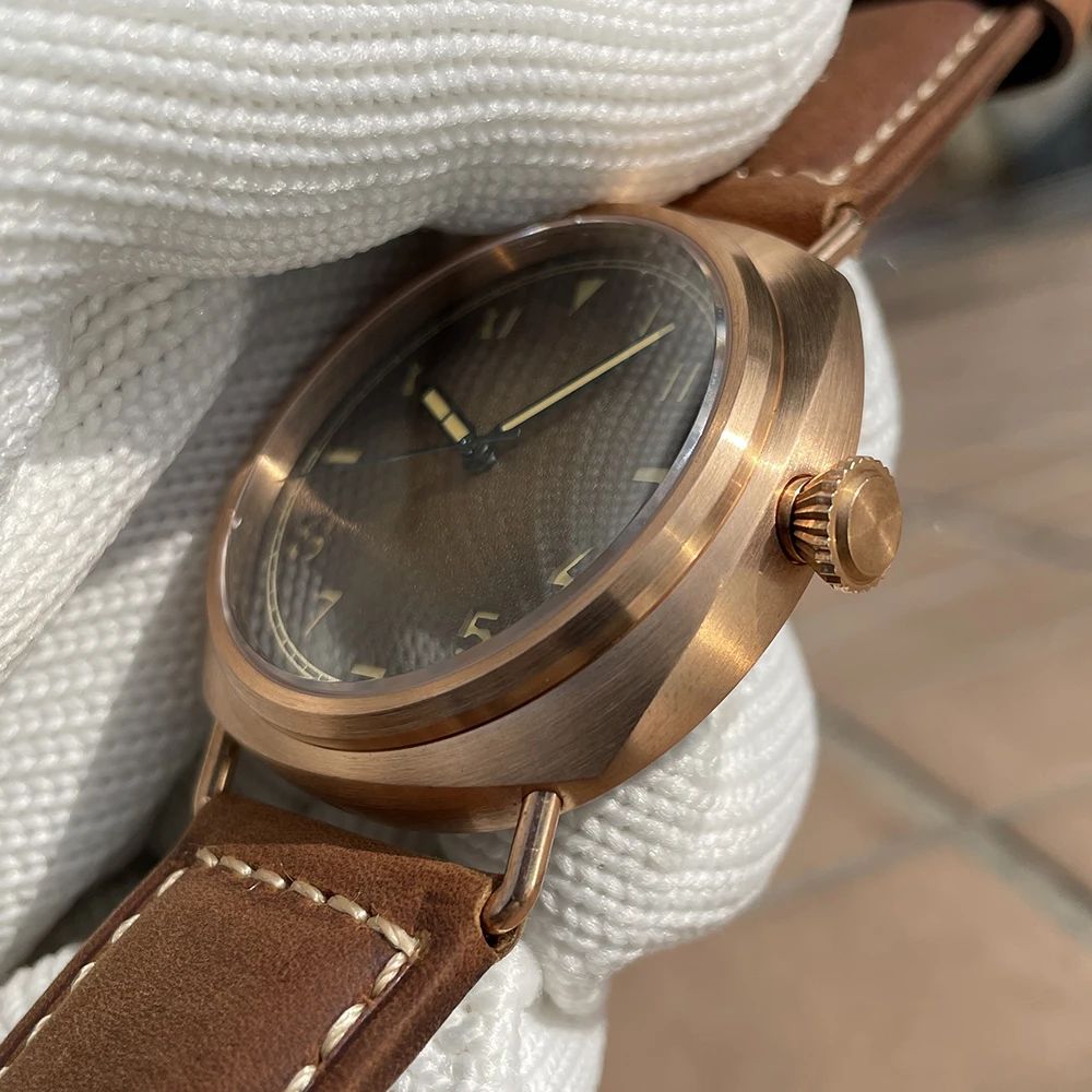 STEELFLIER SF760S Leather Strap NH35 Movement Automatic Mechanical Bronze Watch Swiss Super Luminous 200 Meter Waterproof Watch
