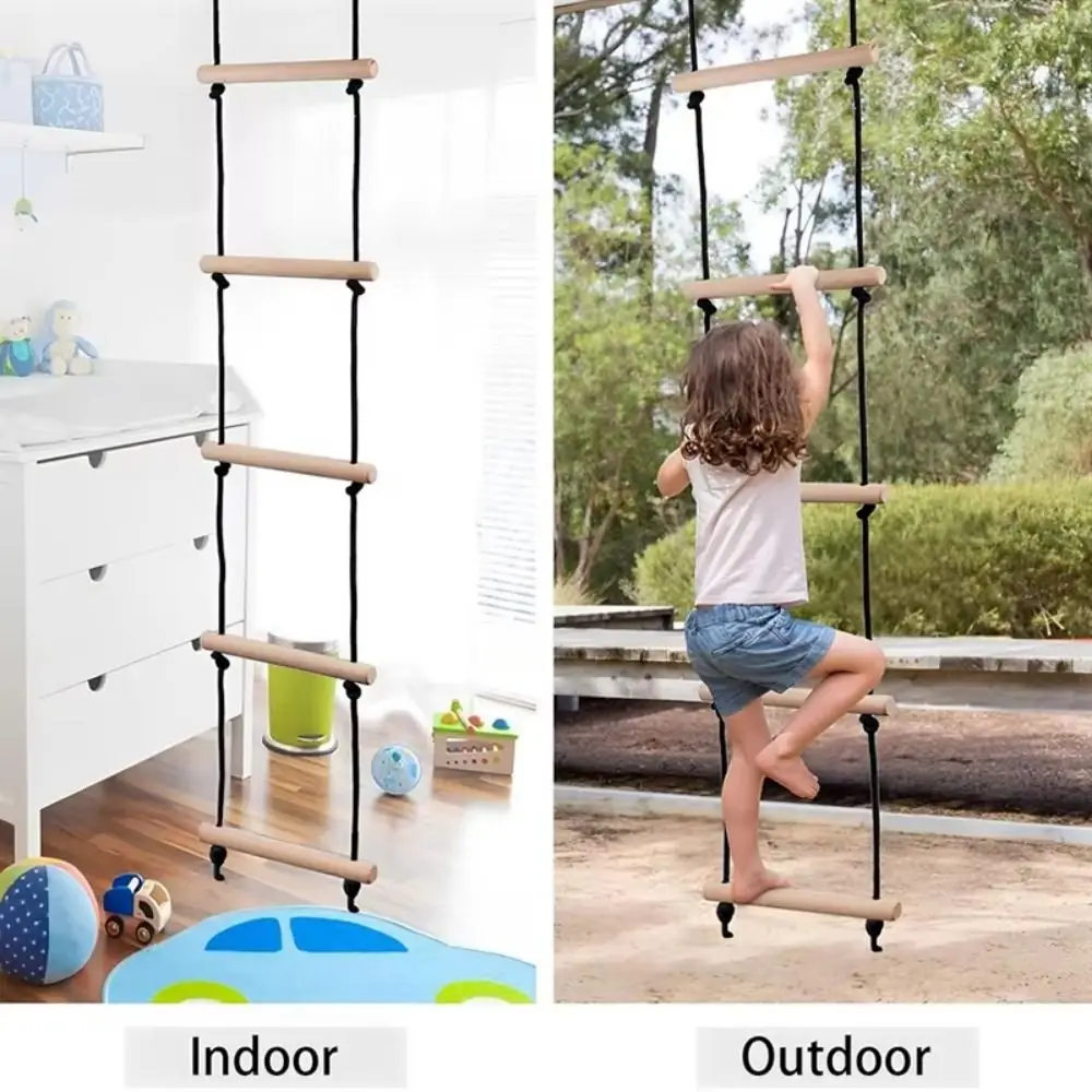 Swing Fitness Climbing Rope with Platforms Outdoor Furniture Children Climbing Rope Hanging Funny Swing Chair for For Garden