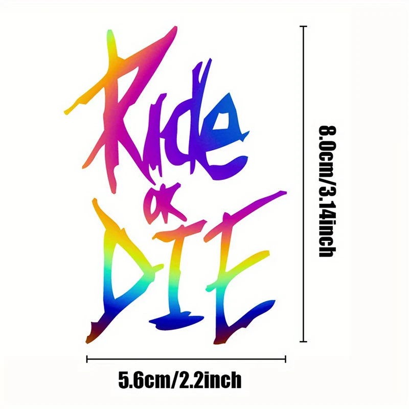 Car Stickers Ride Or Die Ride Or Die Reflective Stickers Car Motorcycle Mountain Bike Stickers image 6