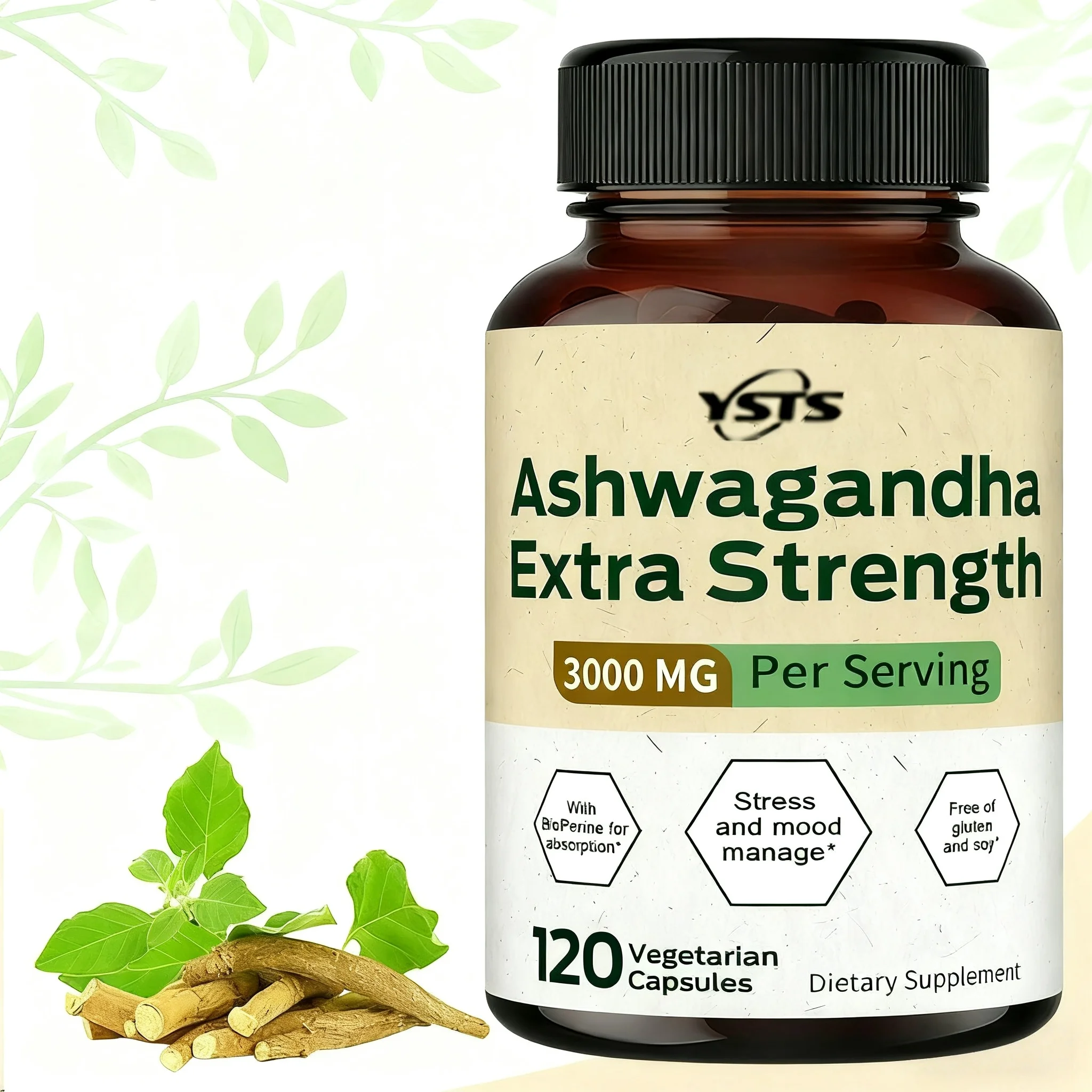 Cápsulas de Ashwagandha Mg para ayudar a equilibrar el estrés y controlar el estado de ánimo