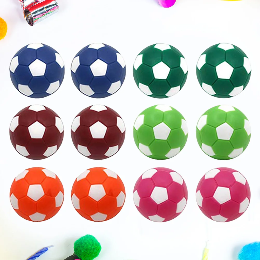 

12pcs Mini Colorful Table Soccer Footballs Replacement Balls Tabletop Game Ball 36mm Mini Soccer Mini Soccer Ball