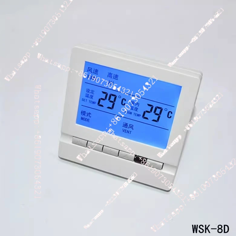 LCD thermostat Touch screen Intelligent temperature control Switch panel Fan coil Air conditioner Thermostat