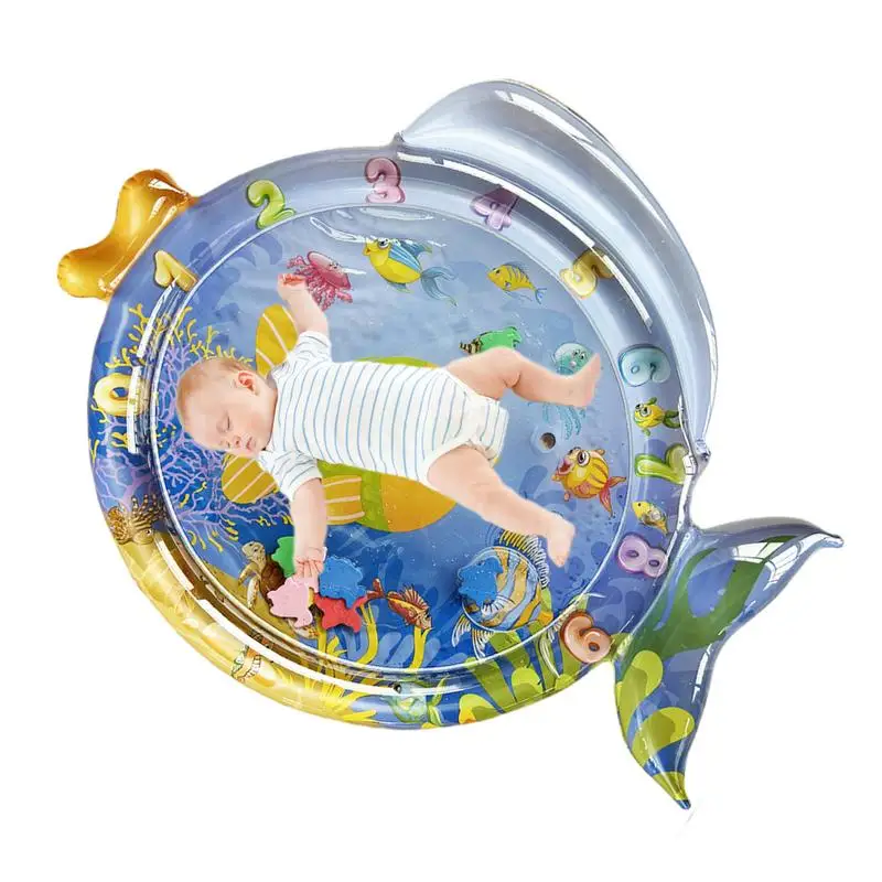 Bebê água jogar esteira barriga tempo brinquedos para recém-nascidos playmat pvc criança diversão atividade inflável esteira infantil brinquedos oceano tema tapete