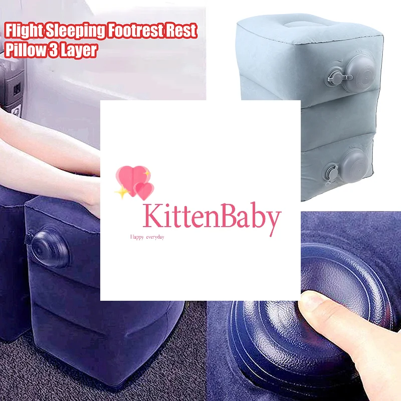 

Надувная подушка для ног из ПВХ, подставка для ног для полета, 3-слойная регулируемая по высоте подушка для подставки для ног для автомобиля, автобуса, путешествий
