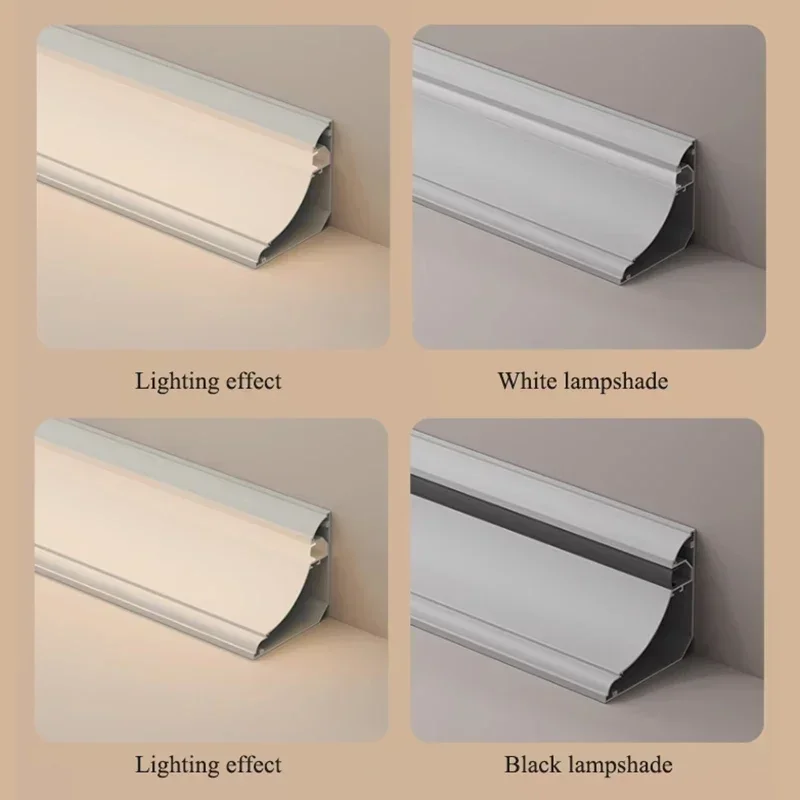 Surface Mounted LED Aluminum Profile Channel Diffuser Ceiling Corner Line Light Home Indoor Atmosphere Lighting