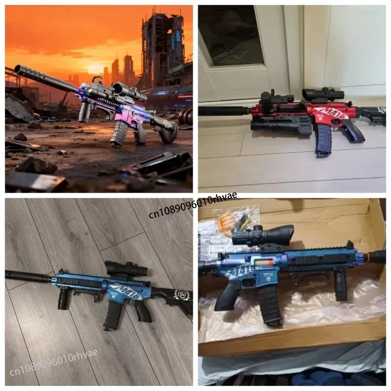 子供用ソフト弾M416ソフト弾銃、サブマシンガンモデル、男の子のおもちゃ銃、アクションローディングアサルトライフル