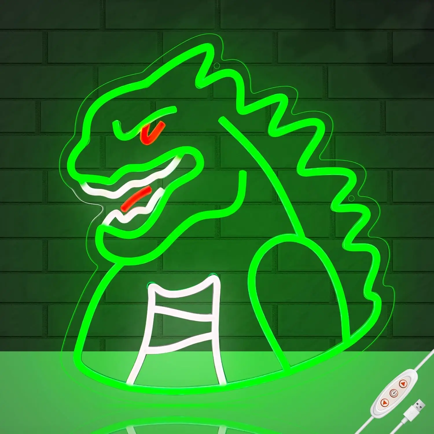 

Неоновая вывеска «Динозавр» с USB-питанием, регулируемая LED-подсветка для дня рождения, бара, игровой комнаты, спальни, декорации, персонализированный подарок