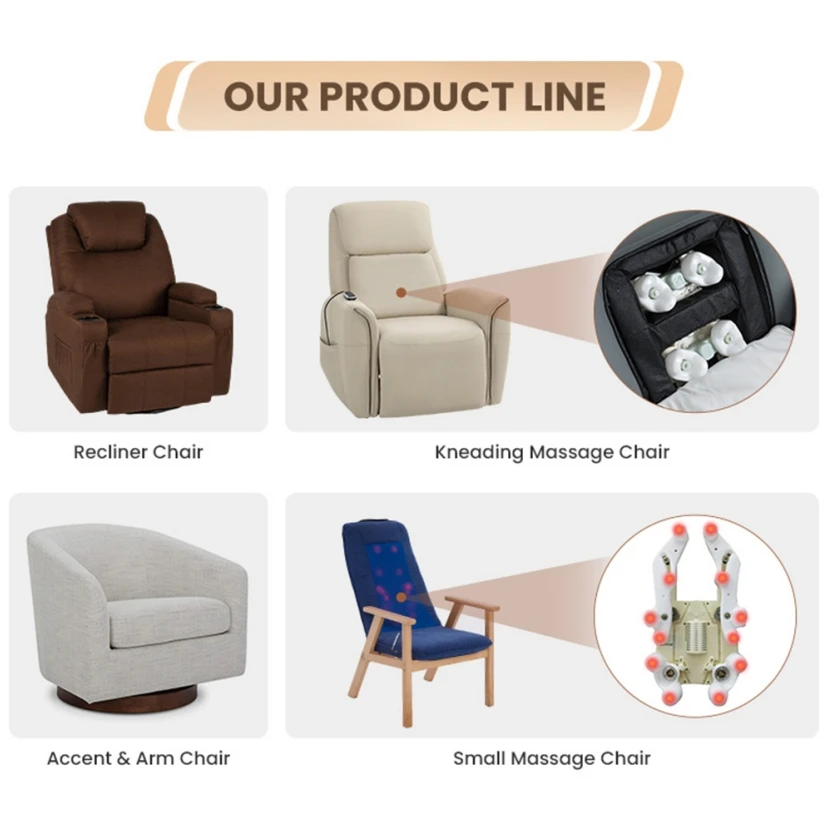 Newest Design Multifunctional Office Powered Massage Recliner Sofa Chair With Foot Rest view 6
