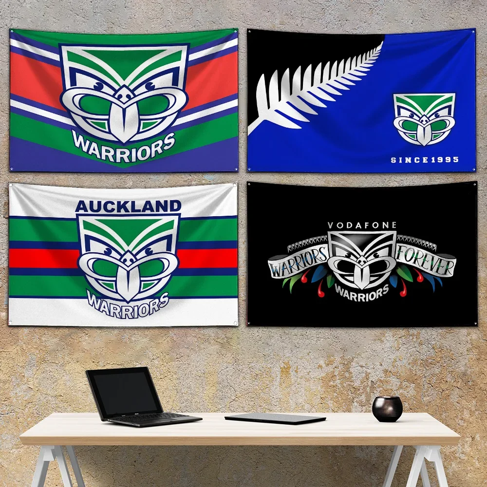 New Zealand Auckland Warriors Flag Polyester Digital Printing Banner For Garage or Out door Decoration