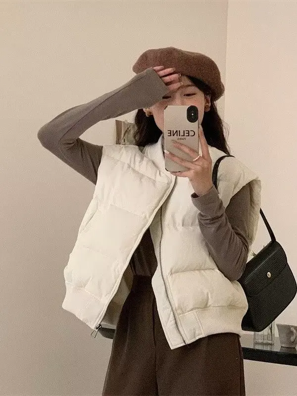 Faionable الكورية ort المحاصيل سترة المرأة فضفاضة التخسيس عادية الخريف الشتاء القطن Jaet سترة مريحة للتنفس #5