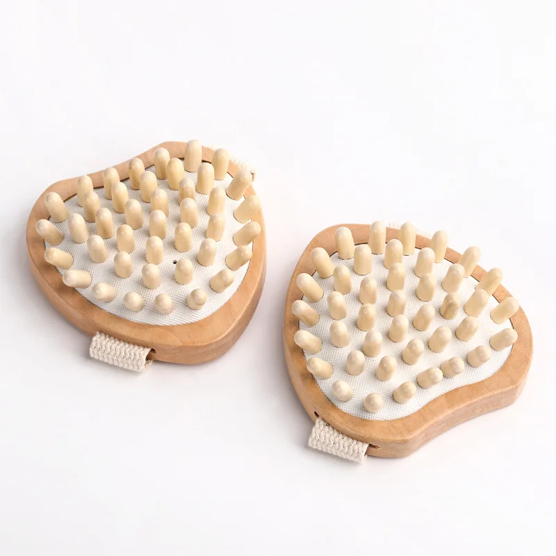 فرشاة حمام على شكل قلب، وسادة هوائية للتدليك، فرشاة حمام خشبية عبر الحدود، مشط أسنان مستدير من أمازون