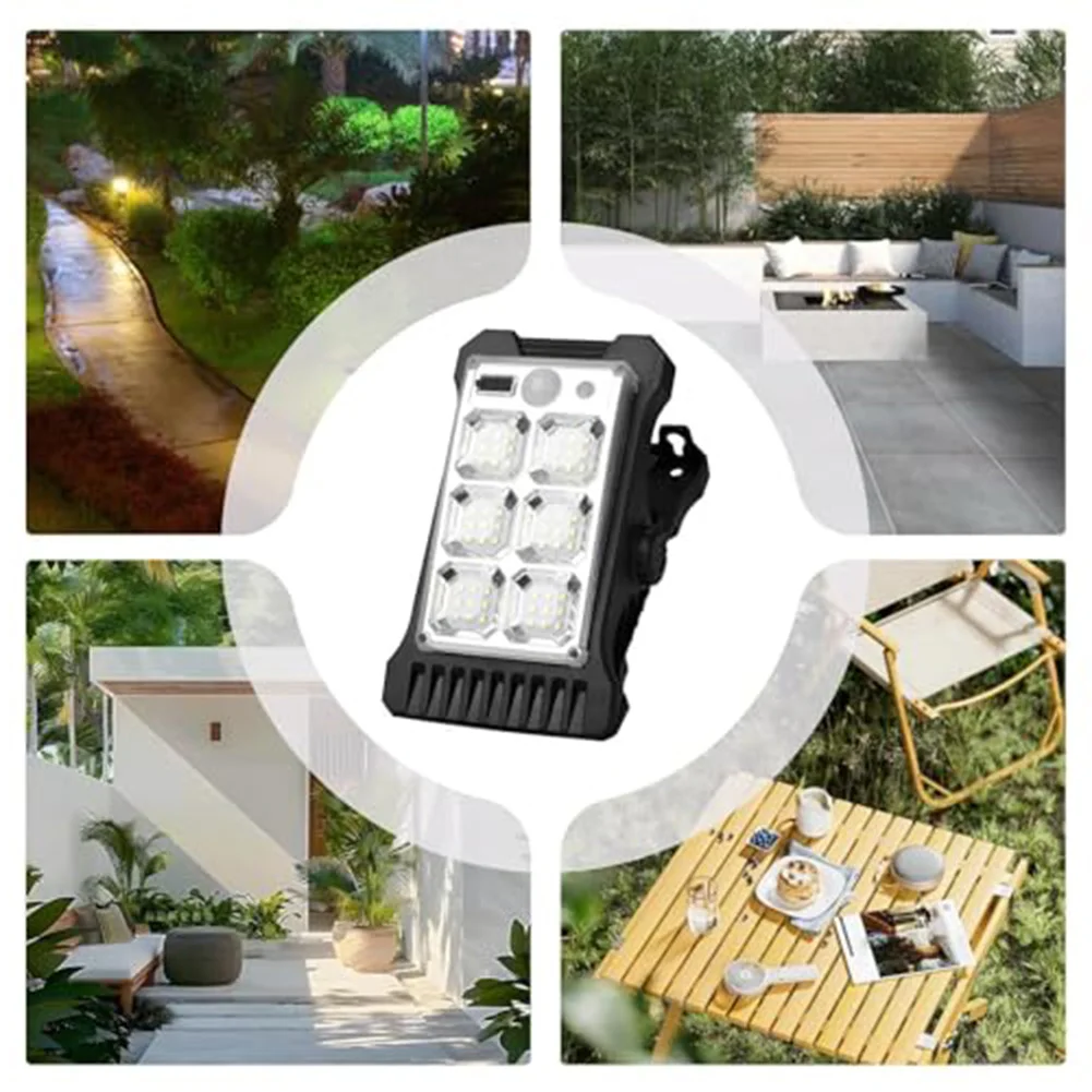Motion Sensor Clip Solar Lamp with Waterproof Build USB Rechargeable LED Light for Outdoor Use Enhancing Safety and Visibility