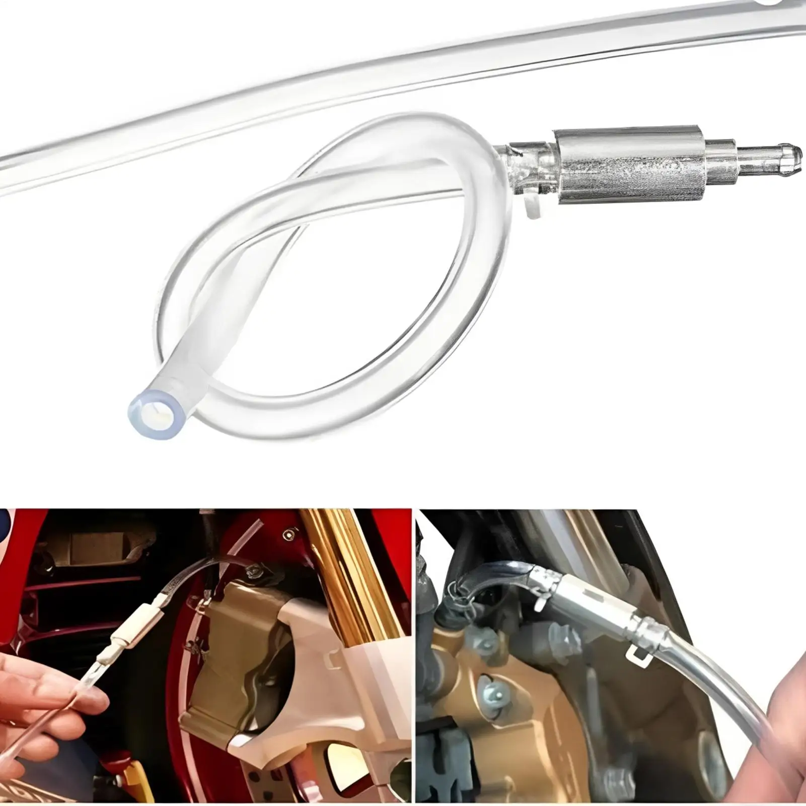 

Hydraulic Exhaust Fluid Bleeder Kit for Bike Mechanics Motorcycle Van Car Brake Bleeding Kit Check Valve Pipe Exhaust Tools