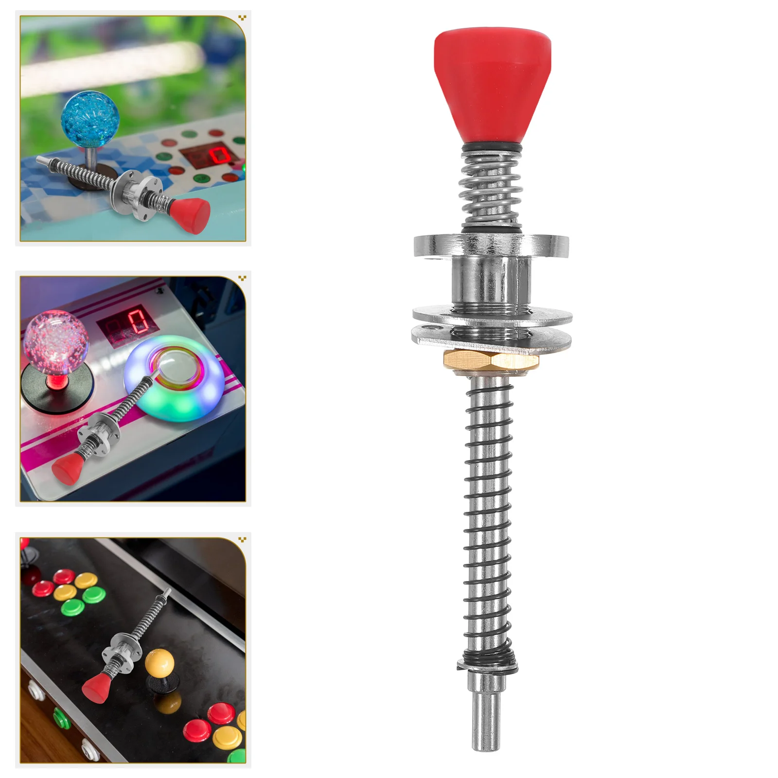 Heavy Duty Pinball Machine Lever Thick Alloy Rod Responsive Control for Commercial Home Use Pinball Shooter Crank