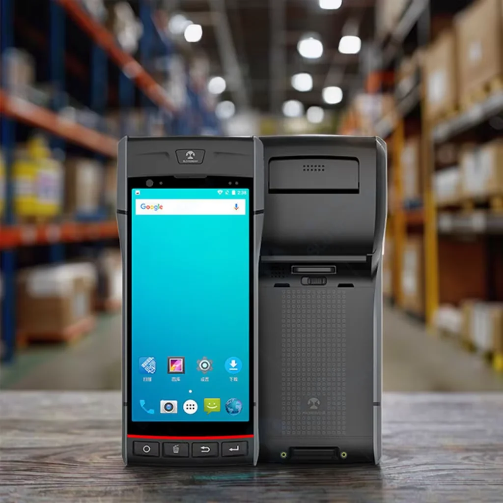 Rugged Handheld POS Terminal Built-in Label Sticker & Thermal Printer IP66 Barcode Scanner Android PDA S60 Retail And Warehouse