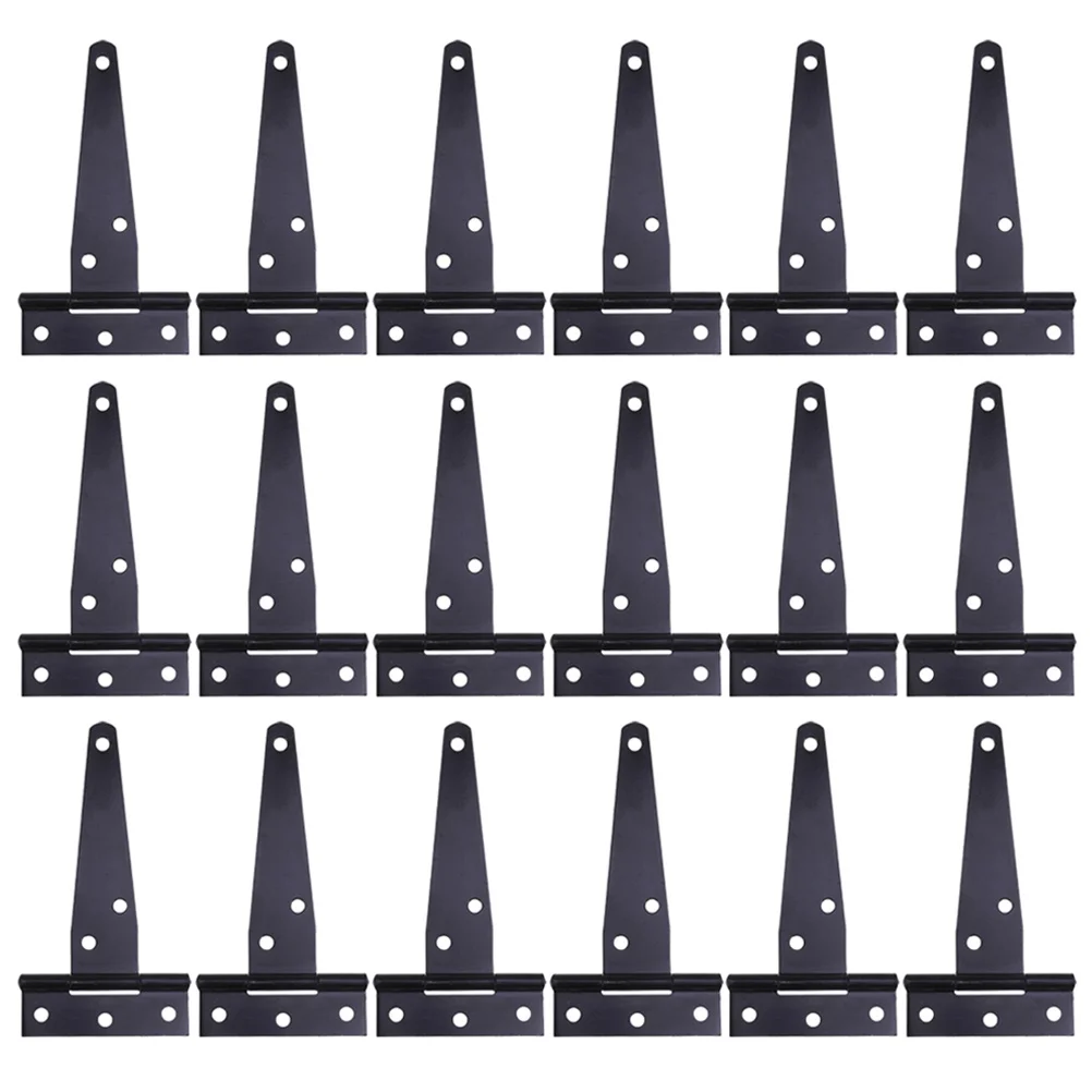 

24Pcs 4inches T Shaped Hinges Galvanized Iron for Gate Door Use 6 Screw Holes Rugged Oxidation Resistant Easy Install