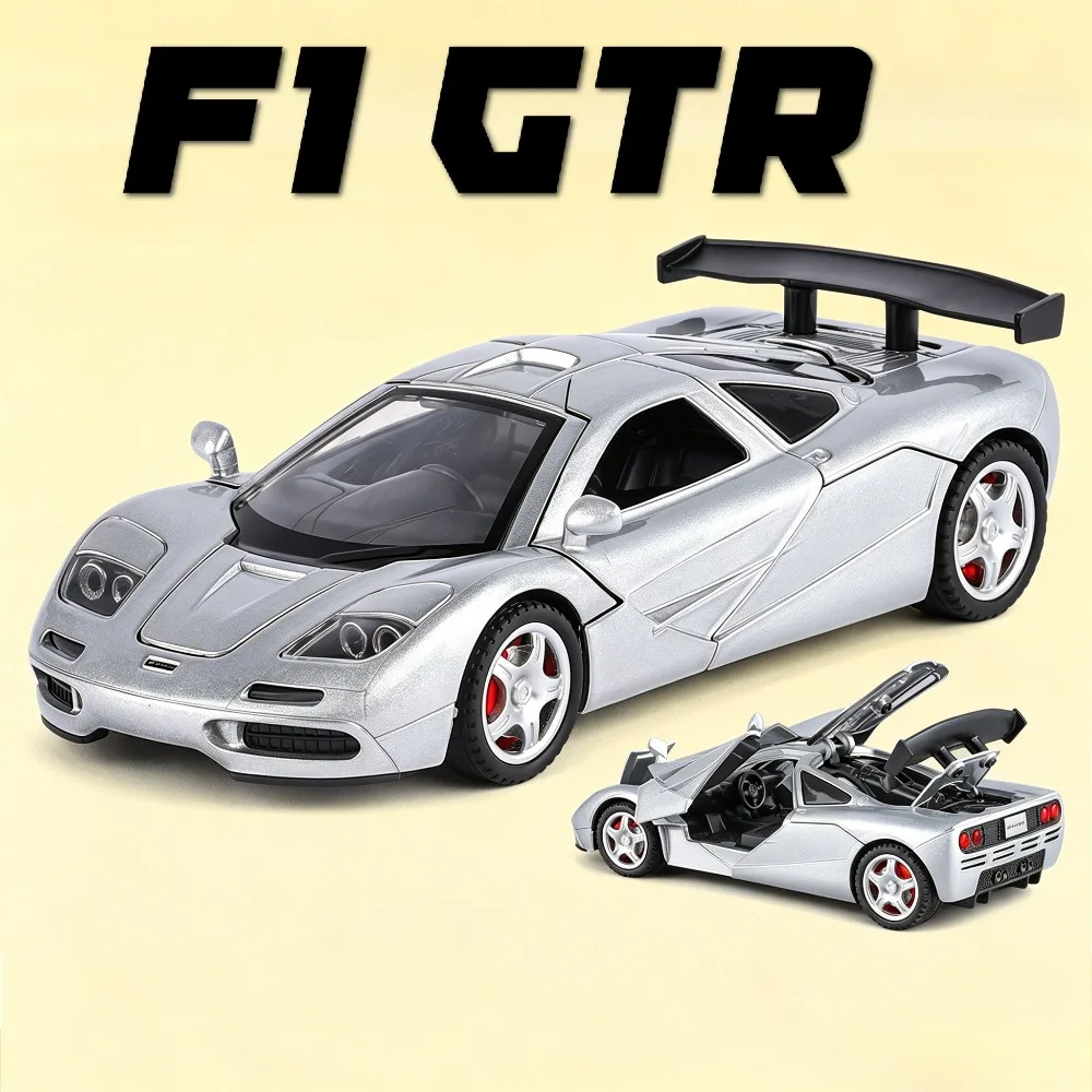 

1:32 F1 GTR 720S Model Car Toy Metal Body Sports Cars Pull Back Doors Opened Vehicles Models Miniature Toys Shelf Display