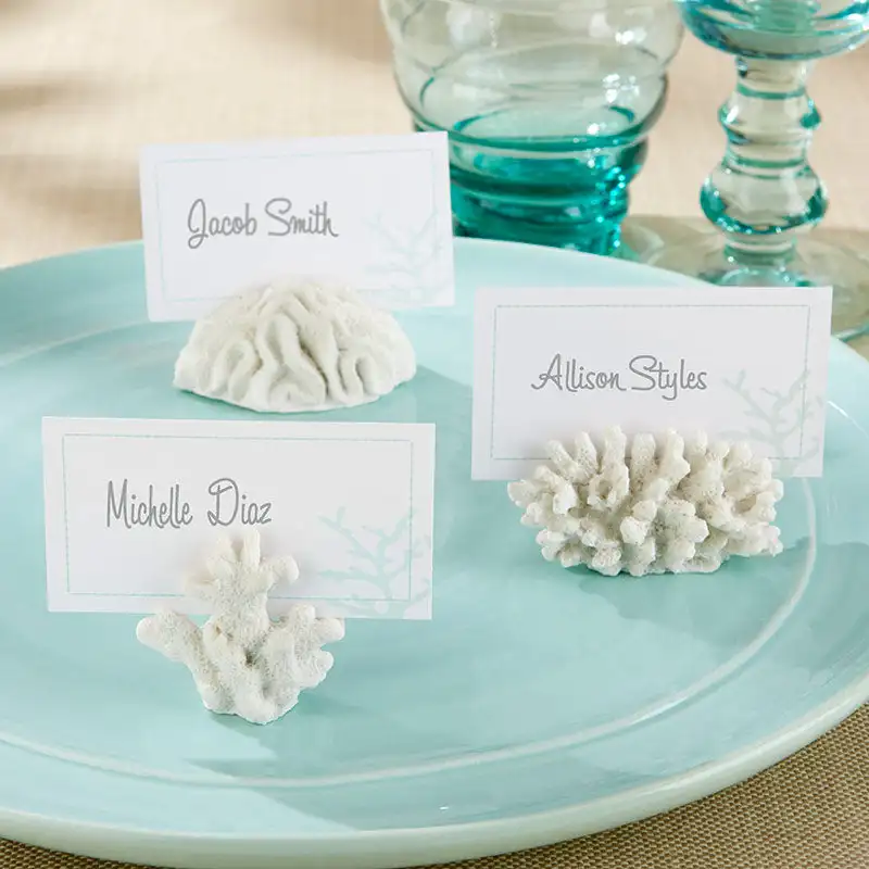 

12PCS Wedding Decoration "Seven Seas" Coral Place Card Photo Holder wedding party