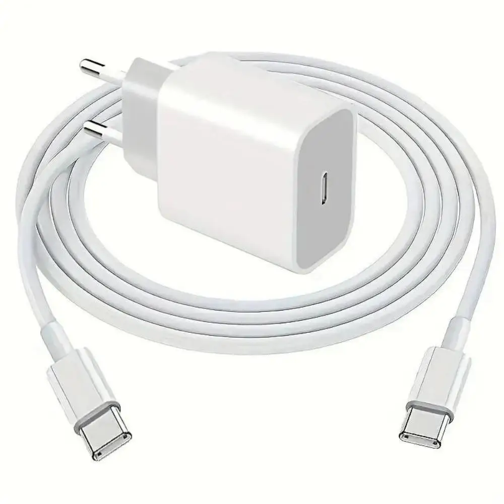20W PD Fast Charging Charger EU Fro iPhone 15 Pro Max USB-C 15 Plus iPad Tablet Type-C Dual C Charging Data Cable image 6