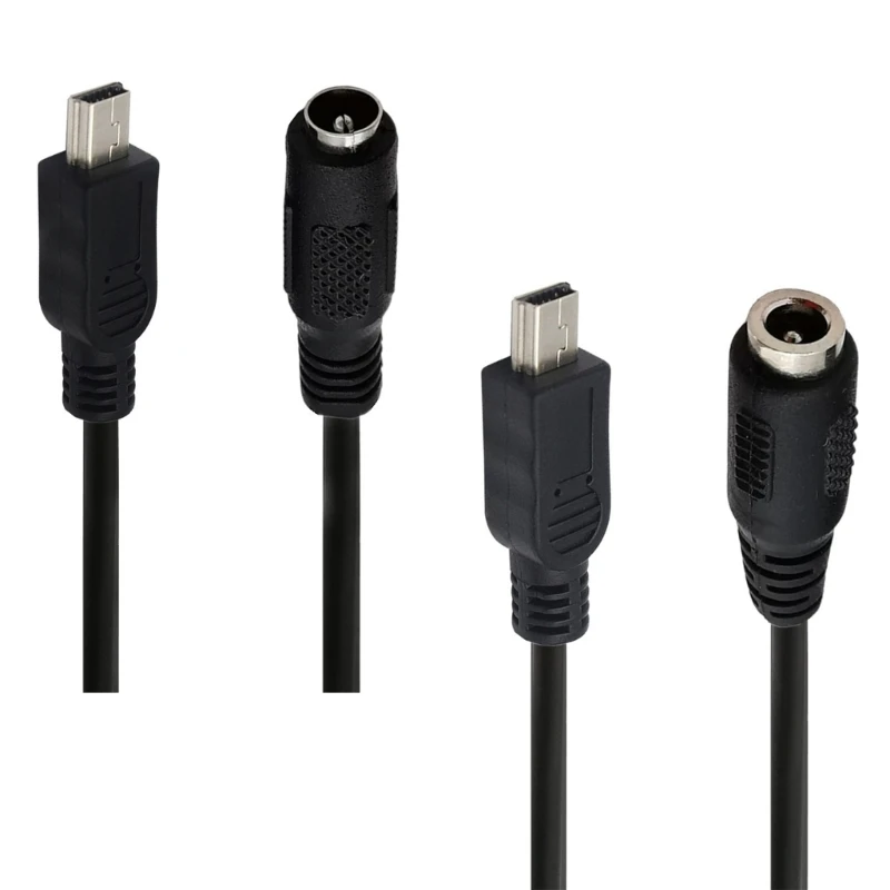 Efficient and Reliable Charging Cable DC3.5x1.35mm/5.5x2.1mm Input Mini USB Output 22AWG for GPS DVR Cellphones