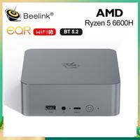 Beelink EQR6 Mini PC AMD Ryzen 7 7735HS 5 6600H DDR5 24GB 1TB SSD PCIe4.0 WiFi6 4K HD Desktop Gaming Computer 16GB 500GB 1000M