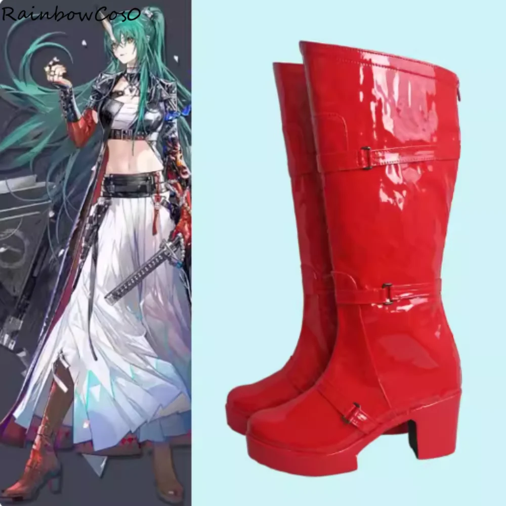 

Hoshiguma the Breacher Arknights Обувь для косплея Сапоги Игра Аниме Вечеринка Хэллоуин RainbowCos0 W5110