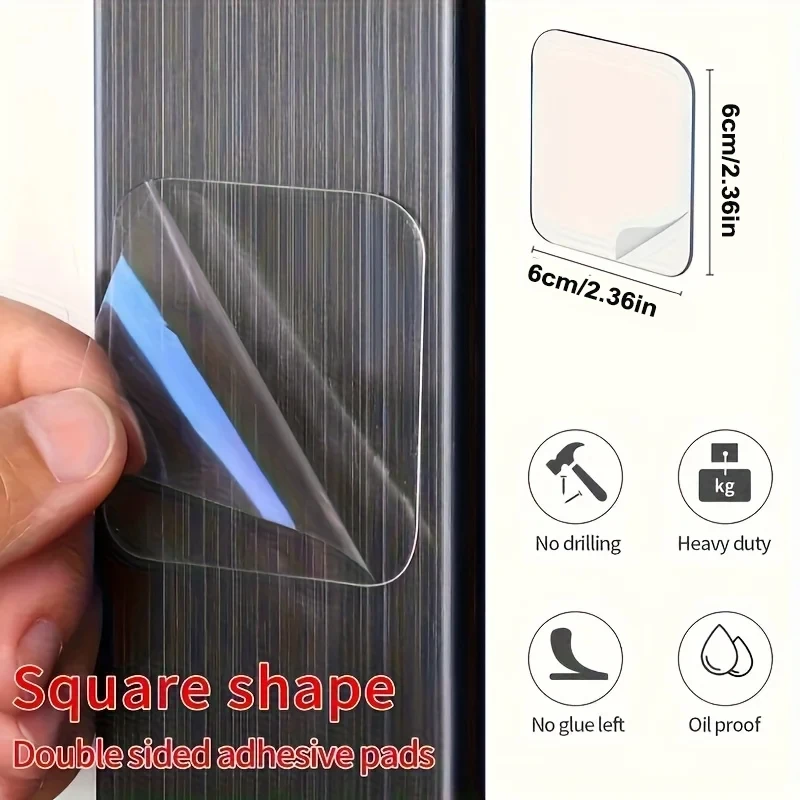 Super double-sided tape, transparent without drilling or nails, suitable for plastic, glass, metal, stone, drywall and other sur