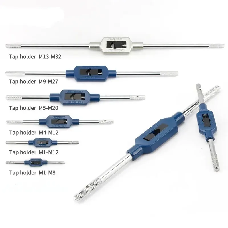 

1 шт. M1-M27 ручной метчик, регулируемый инженерный ключ, держатель метчика, ручной инструмент для нарезания резьбы