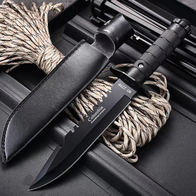 Outdoor Knife Multifunctional Wilderness Survival Tool Home Daily Use Outdoor High Hardness Portable Self Defense Straight Knife