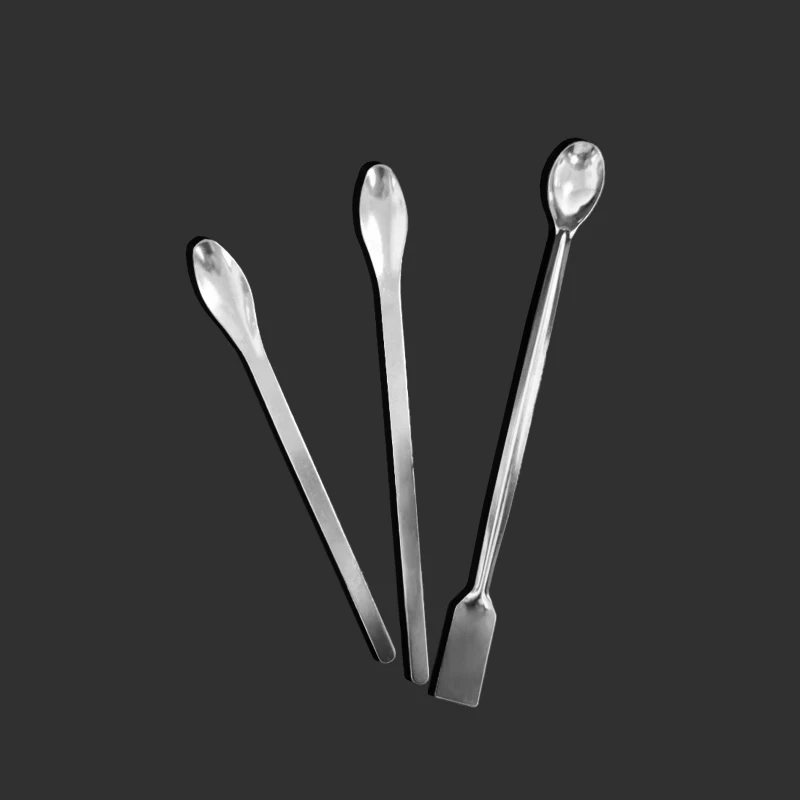 1pcs Stainless Steel Medicinal Ladle Spoon Chemistry Experiment Medicines In Lab Broadtail Stainless Steel Drug Spoon