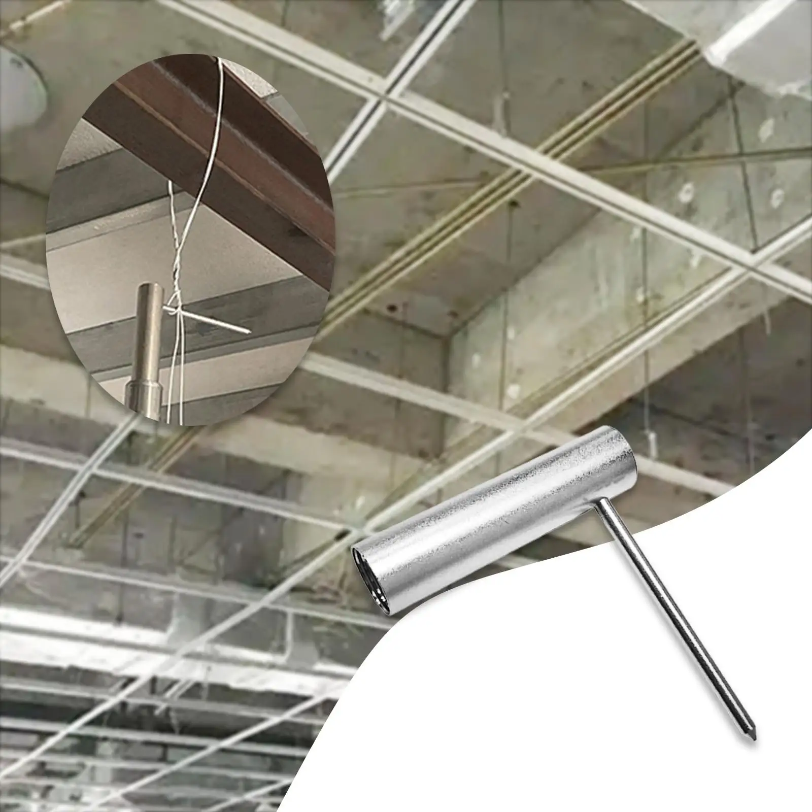 

Ceiling Iron Wire Installation Tool Convenient Home Improvement Supplies Heavy Duty Compact Portable Ceiling Wire Wrapping Tool