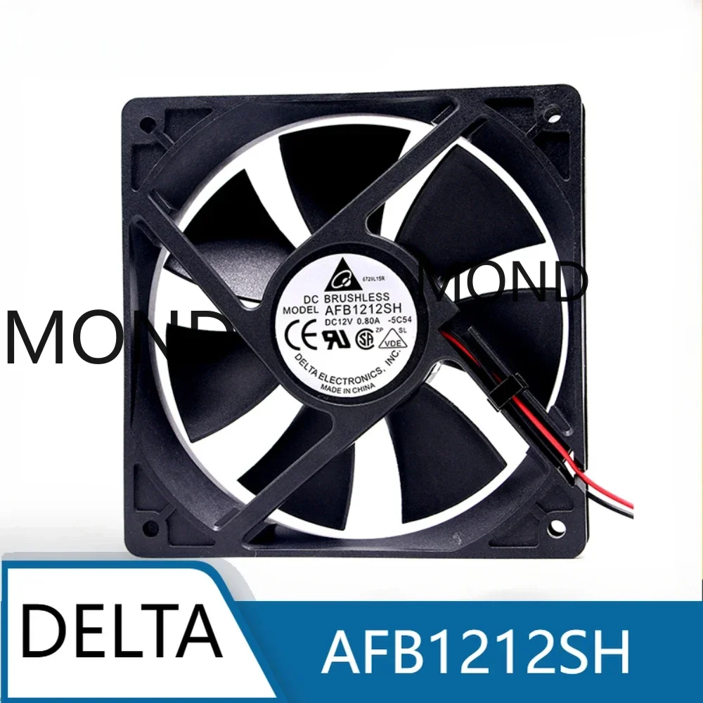 

Delta AFB1212SH 12V 0.8A 12CM 1225 12025 120X120X25MM PWM 3400RPM Cooling Fan Original