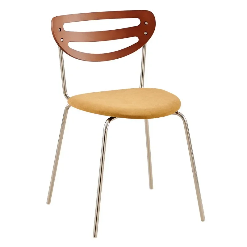 

Stainless steel chair simple modern home restaurant stool casual back chair